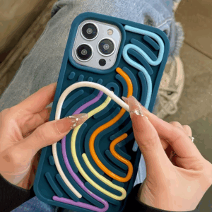 Funny Sensory Activity Board Silicone Decompression Phone Case For iPhone 16 15 14 13 12 11 Pro Max Soft Back Cover - Image 5