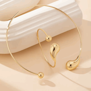 Bracelet Collar Set For Women Girls Simple Style Personality Big Water Droplets Holiday Party Gift OL Fashion Jewelry DS058 - Image 4