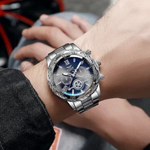 Men's business bar scale dial steel band Watch Quartz Watch - Image 5