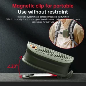 Monster M3 Magnetic Clip-On Mini BT V5.4 Portable Outdoor Jobsite Wearable Wireless Bluetooth Speakers with Bass Altavoz Mic - Image 6