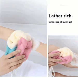 Colour Block Bath Balls Bath Strips Bath Towels Adult Back Rubbing Bath Towels Mud Rubbing Bath Towels Foam Mesh - Image 3