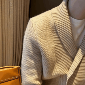 Vintage Heavy Weight Knitted Cardigan For Men Shawl Collar Double Breast Knitwear Autumn Winter Fashion Warm Sweater Streetwear - Image 5