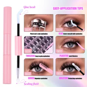 Glue False Eyelashes New Double Heads 2 In 1 Bond and Seal Lash Glue ,Waterproof Long Lasting DIY Cluster Eyelash Glue Cosmetics - Image 3