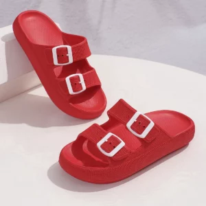 Women's Thick-Soled 4cm Platform Slippers Summer New Non-Slip Casual Beach Sandals Outdoor Indoor Comfortable Buckle slides - Image 3
