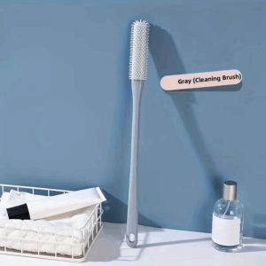 Ergonomic Long Handle Foot Scrub Brush, Soft Silicone Toe Cleaner, Exfoliating Foot Massage Bath Brush - Image 2