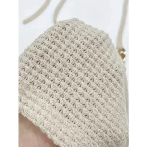 Fashion Knitted Backless Sling Vest Halter Camisole Ladies Sleeveless Slim Fit Crop Tops Women's Summer All-Match Basic Blouses - Image 4