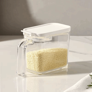 1 Sealed Pop-Top Seasoning Box with Spoon, Household Moisture-Proof Seasoning Bottle, Msg Salt Seasoning Storage Box - Image 2