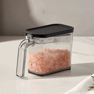 1 Sealed Pop-Top Seasoning Box with Spoon, Household Moisture-Proof Seasoning Bottle, Msg Salt Seasoning Storage Box - Image 3