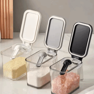 1 Sealed Pop-Top Seasoning Box with Spoon, Household Moisture-Proof Seasoning Bottle, Msg Salt Seasoning Storage Box - Image 5