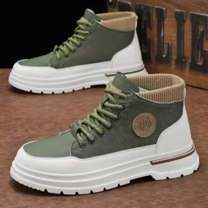 Large Men Boots Fashion High Cut Thick Soled Shock-absorbing for Outdoor Sneakers Autumn Hot Selling Warm Comfort Casual Shoes - Image 1