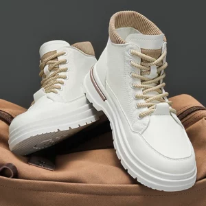 Large Men Boots Fashion High Cut Thick Soled Shock-absorbing for Outdoor Sneakers Autumn Hot Selling Warm Comfort Casual Shoes - Image 2