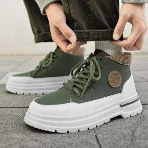 Large Men Boots Fashion High Cut Thick Soled Shock-absorbing for Outdoor Sneakers Autumn Hot Selling Warm Comfort Casual Shoes - Image 6