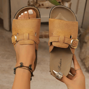 Retro Faux Suede Clogs Slippers Women Classic Thick Bottom Birken Shoes Woman 2025 Summer Closed Toe Mule Slippers Beach Slides - Image 5