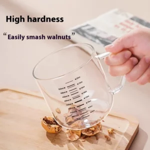 Gianxi High Borosilicate Glass Cup Household High Temperature Resistant Food Grade Water Cup Graduated Coffee Cup Glass Cups - Image 5