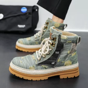 CYYTL Mens Boots 2023 Casual Shoes Cowboy Military Platform Chelsea Designer Luxury Leather Tactical Work Safety Ankle Sneakers - Image 7