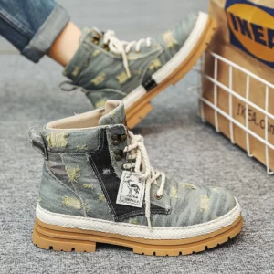CYYTL Mens Boots 2023 Casual Shoes Cowboy Military Platform Chelsea Designer Luxury Leather Tactical Work Safety Ankle Sneakers - Image 5