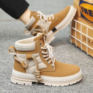 CYYTL Men Boots Casual Shoes Winter Designer Luxury Platform Cowboy Military Chelsea Leather Tactical Work Safety Ankle Sneakers - Image 5