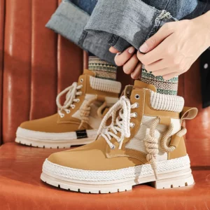 CYYTL Men Boots Casual Shoes Winter Designer Luxury Platform Cowboy Military Chelsea Leather Tactical Work Safety Ankle Sneakers - Image 6
