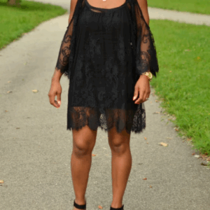 Sexy Women Casual Dress Lace Hollow Out Spaghetti Strap See Through Straight Plus Size DressMini Dresses Summer 2025 - Image 5