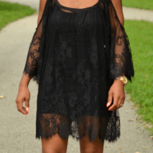 Sexy Women Casual Dress Lace Hollow Out Spaghetti Strap See Through Straight Plus Size DressMini Dresses Summer 2025 - Image 6