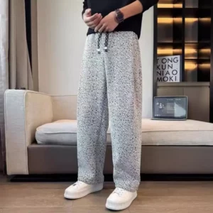 American Loose Men's Sherpa Fabric Straight Pants - Image 4