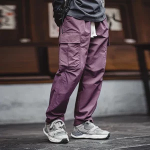 Maden Men Vintage Waterproof Cargo Pants Outdoor Baggy Multi-pocket Trousers Casual Straight Spring and Autumn Plus Size - Image 4