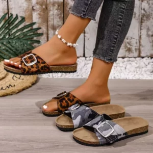 Women Cork Casual Slippers Summer Trendy Outdoor Slippers Anti Slip Beach Shoes Fashion Comfort Versatile Sandals Slides Women - Image 4
