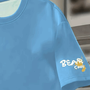 Summer men's round neck breathable T-shirt with cartoon bear print pattern suitable for daily and weekend gifting to friends - Image 2