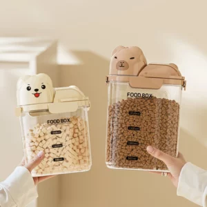 Uforu Airtight Food Storage Container – Large Capacity Transparent Kitchen Organizer for Grains Pet Food & Dry Goods - Image 2