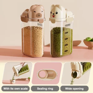 Uforu Airtight Food Storage Container – Large Capacity Transparent Kitchen Organizer for Grains Pet Food & Dry Goods - Image 4