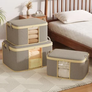 Closet Dustproof Organizer Visible Storage Bag Foldable Storage Box Quilt Container Moisture-proof Clothes Moving Bag - Image 1