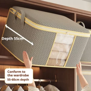 Closet Dustproof Organizer Visible Storage Bag Foldable Storage Box Quilt Container Moisture-proof Clothes Moving Bag - Image 2