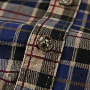 Men's Plaid 100% Cotton Military Shirts Spring Autumn Casual Long Sleeve Shirt Camisa Masculina Flannel Business Dress Shirt Men - Image 2