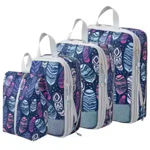 4pcs Compression Storage Bag Large Capacity Foldable Packing Cubes Washable Expandable Luggage Storage Bags Set - Image 2