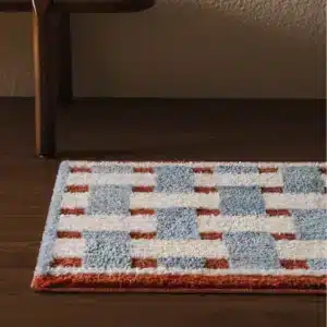 Vintage Bath Mat Non Slip Absorbent Faux Wool Door Mat Easy Clean Washable Shaggy Bathroom Carpet Dirt Resistant for Home - Image 2