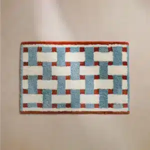 Vintage Bath Mat Non Slip Absorbent Faux Wool Door Mat Easy Clean Washable Shaggy Bathroom Carpet Dirt Resistant for Home - Image 3