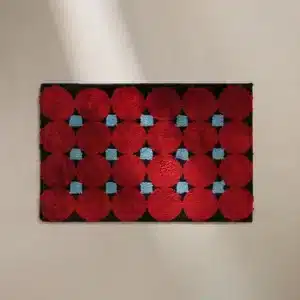 Vintage Bath Mat Non Slip Absorbent Faux Wool Door Mat Easy Clean Washable Shaggy Bathroom Carpet Dirt Resistant for Home - Image 4