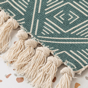 Retro Bohemian Hand Woven Cotton Linen Carpet Tassel Rug Geometric Floor Mat Bedroom Tapestry Decorative Blanket Area Rug - Image 4