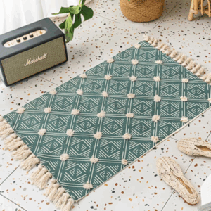 Retro Bohemian Hand Woven Cotton Linen Carpet Tassel Rug Geometric Floor Mat Bedroom Tapestry Decorative Blanket Area Rug - Image 6