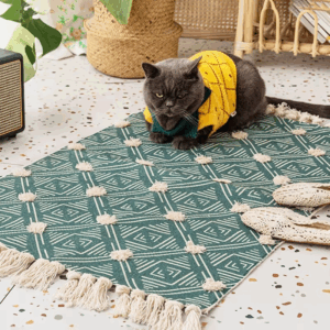 Retro Bohemian Hand Woven Cotton Linen Carpet Tassel Rug Geometric Floor Mat Bedroom Tapestry Decorative Blanket Area Rug - Image 7