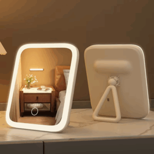 LED Desktop Fill Light Small Mirror, Makeup Mirror With Light,Girls Bedroom Dressing Table Mirror,3 Color Lights Vanity Mirror - Image 6