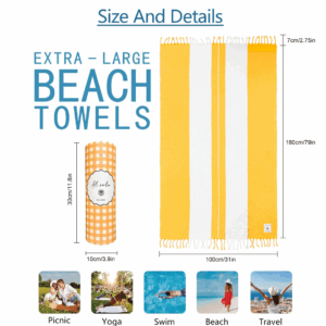 1pc Beach Towel, Suitable for Beach, Bathroom, Swim, Big Clearance Accessories, Quick Dry Lightweight Towel - Image 5