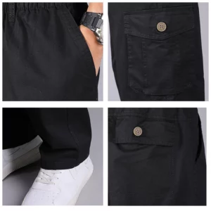 Men 2025 New Cotton Loose Casual Cargo Pants Men Fashion Solid Color Multi-Pocket Joggers Brand Trousers Men Large Size 6XL - Image 6