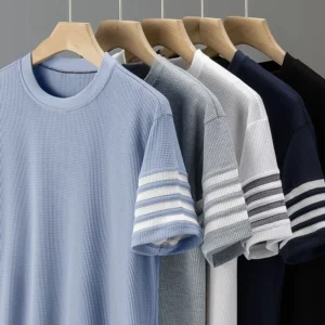 Summer Short Sleeve T-shirt Men's Loose Top Casual Men's Clothing Pure Shirt Trendy Brand - Image 2