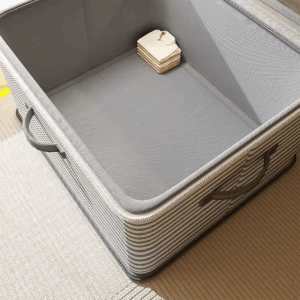 Large Capacity Fabric Storage Box with Zipper – Foldable Organizing Box & Basket for Clothes Blankets & Home Storage - Image 3