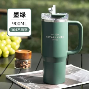 SITARAYURI 900ml Thermos Water Bottle Stainless Steel Coffee Cup Cold and Hot Double-layer Insulated Cup Tumbler Car Travel Mug - Image 4