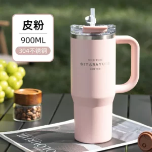 SITARAYURI 900ml Thermos Water Bottle Stainless Steel Coffee Cup Cold and Hot Double-layer Insulated Cup Tumbler Car Travel Mug - Image 3
