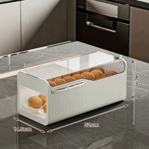 Refrigerator Egg Storage Box Automatic Scrolling Egg Holder Household Large Capacity Kitchen Dedicated Roll Off Egg Storage Rack - Image 6