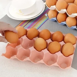 Multi Layer Stackable Egg Tray 15 Grid Egg Storage Tray Plastic Egg Box with Lid Refrigerator Storage Tray Home Kitchen Egg Box - Image 3