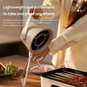 2024 New Portable Exhaust Fan Small Kitchen Hood Extractor Barbecue USB Supply Desktop Range Hoods Mini Suction Cooker Hood - Image 2